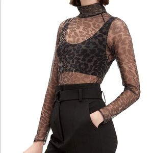 Fleur de Mal Leopard Mesh Bodysuit